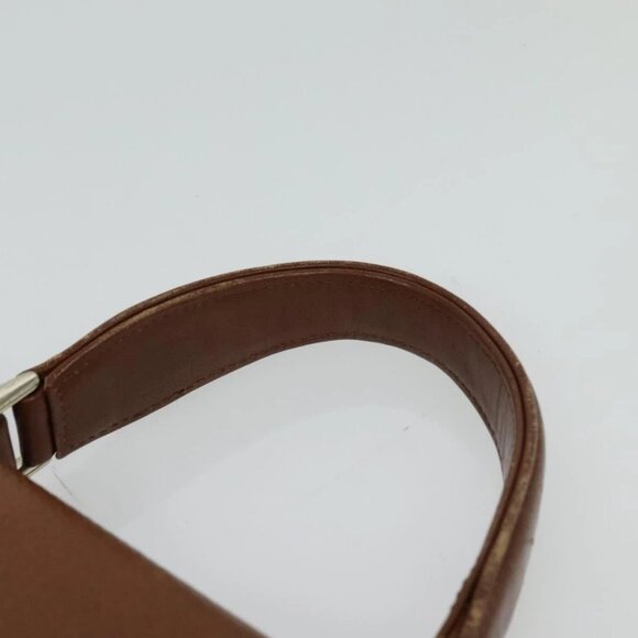 Burberrys Hand Bag Leather 2way Brown Gold Auth BA2959 - Picture 9 of 16